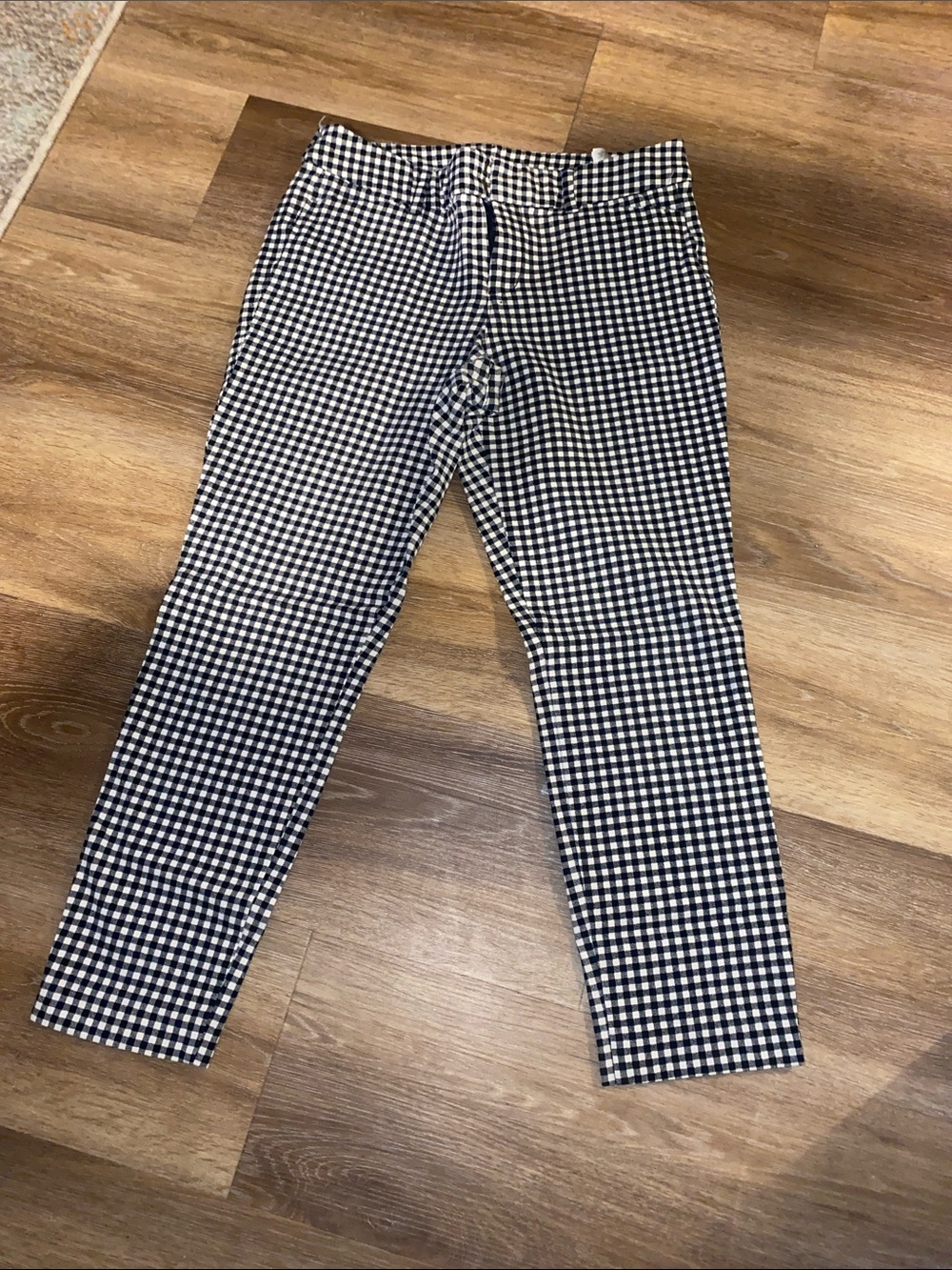 Old Navy Black and White Gingham Ankle Pants